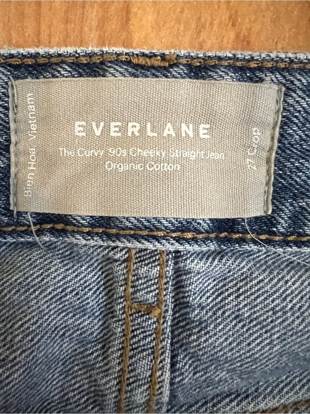 VGUC Everlane 💯 Organic Cotton Medium Blue Curvy 90s Cheeky Fit Straight Leg - Picture 8 of 9